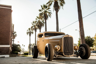 Old fashion car palm trees - ed roth free wallpaper for desktop