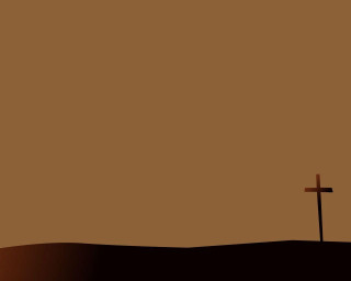 Cross hill sky brown clouds - a few hill free wallpaper