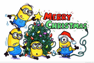 Christmas tree minions star drawing - a minion free wallpaper