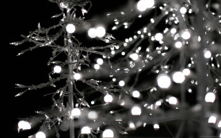 Christmas tree white lights black - cerith wyn evans free wallpaper