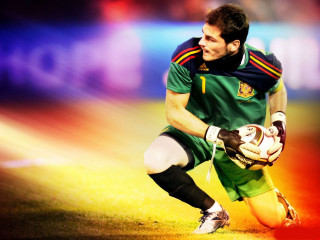 Soccer player kneeling field ball - his knee free wallpaper