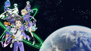 Anime characters planet night sky - a planet free wallpaper