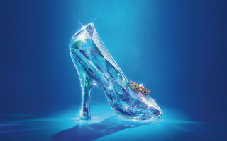 High heeled shoe jeweled floating - decoration free wallpaper