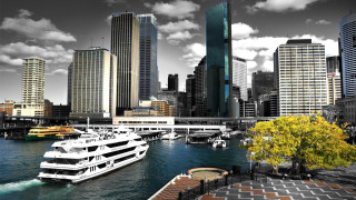 Boat city bridge skyline tokyo - the water near a city free wallpaper for desktop