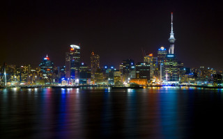 City skyline night bright light 3 - ben thompson free wallpaper