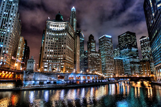 City skyline night bridge river 33 - arlington nelson lindenmuth free wallpaper