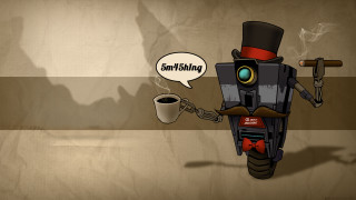 Cartoon motorcycle top hat coffee - brian despain free wallpaper