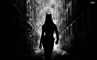 Woman cat mask alley clock - a dark alley free wallpaper