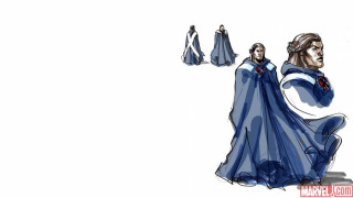 Man blue robe woman white - a drawing of a man free wallpaper for desktop