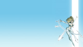 Woman white dress flying arrow - free airplane wallpaper for desktop
