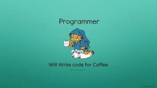 Cat coffee programming cat holding - a mouse free wallpaper for desktop