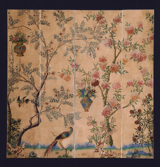 Tree birds flowers painting nature 2 - a vase free wallpaper for tablet