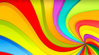 Colorful spiral swirly rainbow sunburst - bridget riley free wallpaper