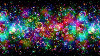Colorful background bubbles stars sky 2 - particle free wallpaper for desktop