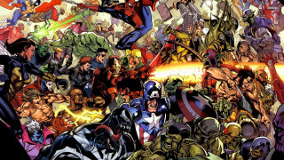 Avengers group photo characters heroes - a comic book panel free wallpaper