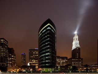 City skyline bridge clock tower 3 - free light wallpaper