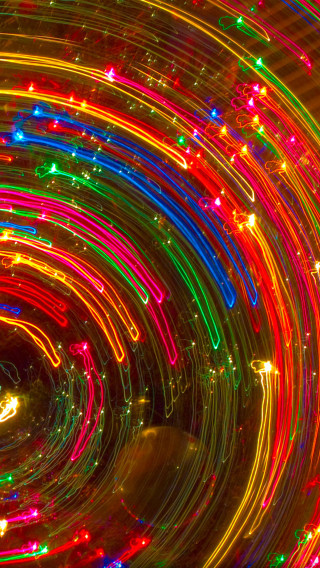 Colorful light show circular design - the center free wallpaper for mobile