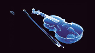 Violin bow image description - a blue glow free wallpaper