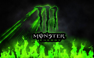 Green monster energy logo black - shock art free wallpaper