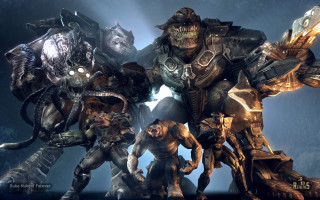 Alien creatures demon dark environment - a light shining free wallpaper for desktop