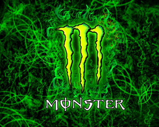 Monster logo green background black - a monster logo free wallpaper