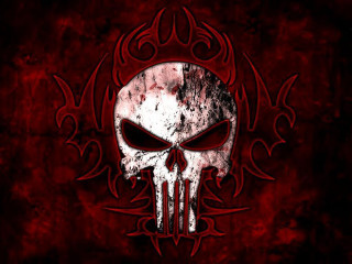 Red skull bat wings demon - skull free wallpaper