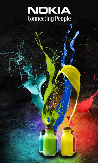 Colorful splash vase nokia aurora - artist free wallpaper for mobile