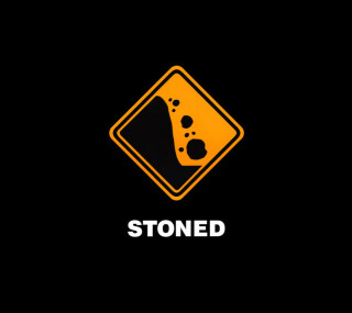 Yellow black stoned sign diamond - chase stone free wallpaper