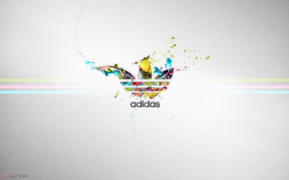 Adidas colorful logo multicolored stripe 3 - a splash of paint free wallpaper