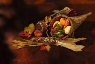 Cornucopia arrangement pumpkins autumn harvest - pumpkin free wallpaper for desktop