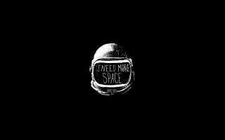 Black white spacesuit normal space - digital art free wallpaper for desktop