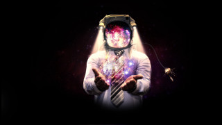 Man space suit tie headpiece - digital art free wallpaper for desktop