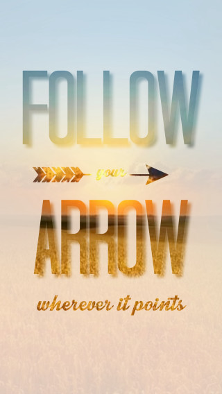 Follow arrow quote field sky - a sky in the background free wallpaper for mobile