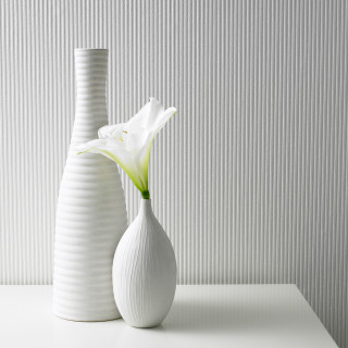 Two white vases single flower - a single flower free wallpaper