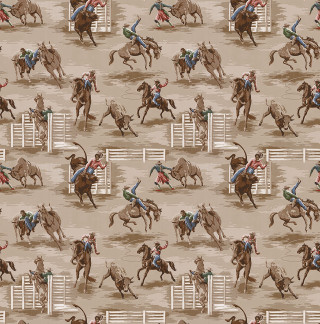 Cowboy cowgirl rodeo pattern tan - western free wallpaper