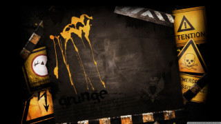 Black yellow sign skull background - sign free wallpaper for desktop