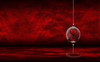 Red background red black ornament - ornament free wallpaper