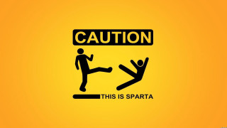 Caution this is sparta kick - sign free wallpaper for desktop