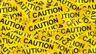 Caution signs yellow tape black - a digital rendering free wallpaper