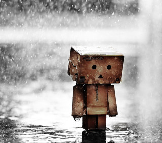 Little robot rain umbrella eyes - little free wallpaper for tablet