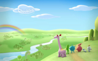 Animals hill river rainbow sky - sky free wallpaper