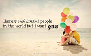 Couple beach balloons quote people - a couple sitting free wallpaper