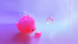 Pink toy crown bubbles air - the air next free wallpaper
