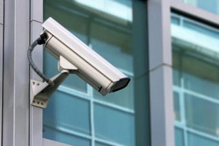 Security camera building windows glass - mesh wire free wallpaper