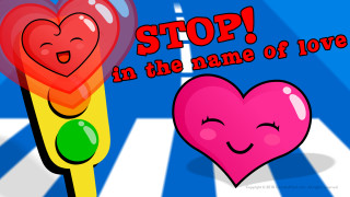 Stop sign heart rainbow caption - a stop sign free wallpaper for desktop