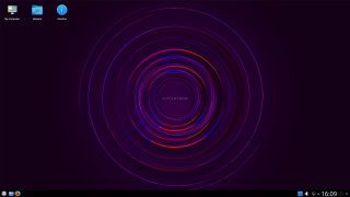 Computer purple background circular design - chromatic aberration free wallpaper