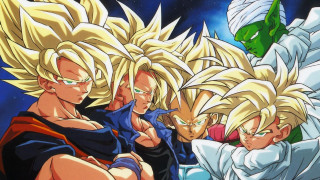 Young gohan air arms around - their back free wallpaper for desktop