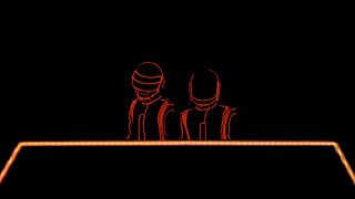 Neon bench night red light - vector art free wallpaper