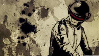 Man helmet backpack wall paint - a black spot free wallpaper