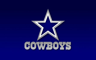 Blue background silver star cowboys 4 - the center free wallpaper